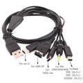 1.2M Cable Fast Charging Cable 5 In 1 USB Game Charger Cord Wire For New 3DS XL NDS Lite NDSI LL Wi I U GBA Oasis Select Default Title