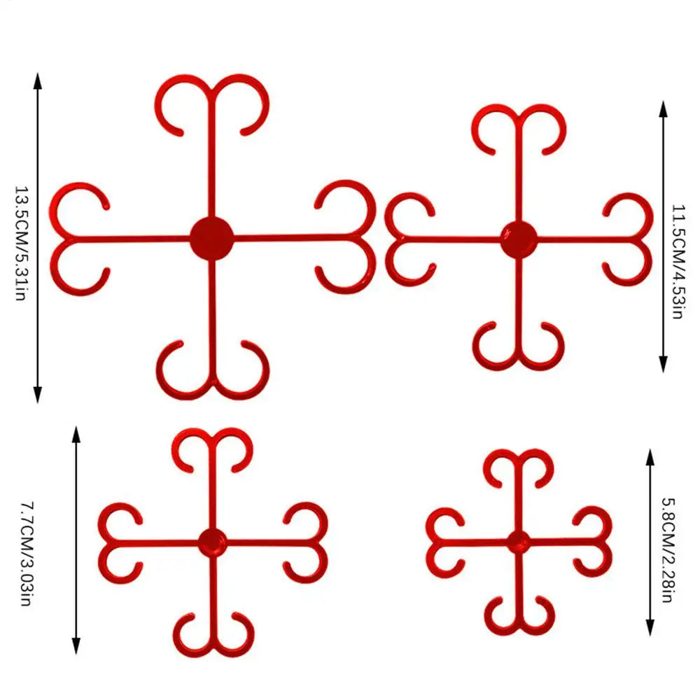 Plant Support Clips Stem Support Plant Climbers 4Pcs Vine Support Clips For Climbing Plants To Grow Upright Plant Stem Clips Oasis Select Red 4Pcs