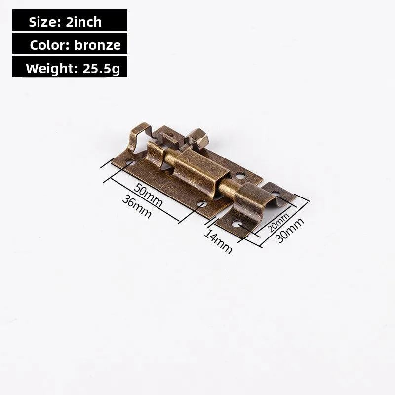Black Door Lock Barrel Aluminum Alloy Door Lock Latch for Home Hardware Gate Safety Door Bolt Tower Window Catch Lock Silver Oasis Select 50mm 3