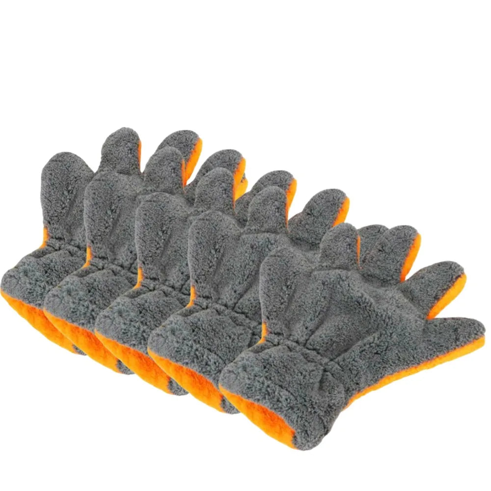 Double-Sided Coral Fleece Car Wash Mitt – Scratch-Free Glove Car Wash Mitt Oasis Select 5pcs