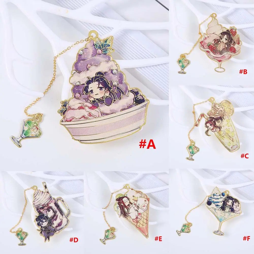 Mo Dao Zu Shi Anime Metal Bookmarks Grandmaster of Demonic Cultivation Cartoon Bookmark Wei Wuxian Lan Wangji Figure Bookmark Oasis Select