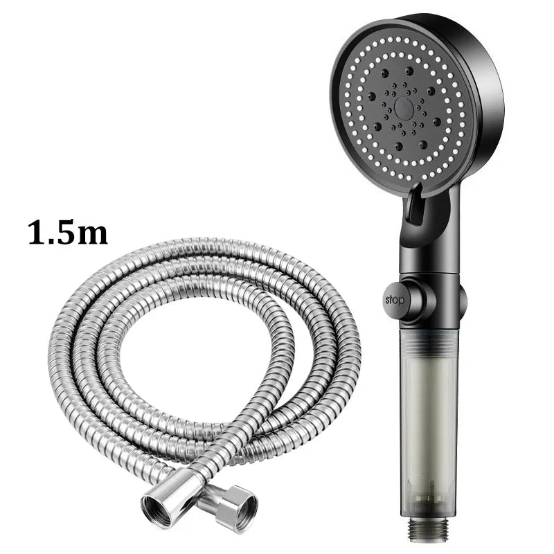 5-Mode High-Pressure Handheld Shower Head with PP Cotton Filter