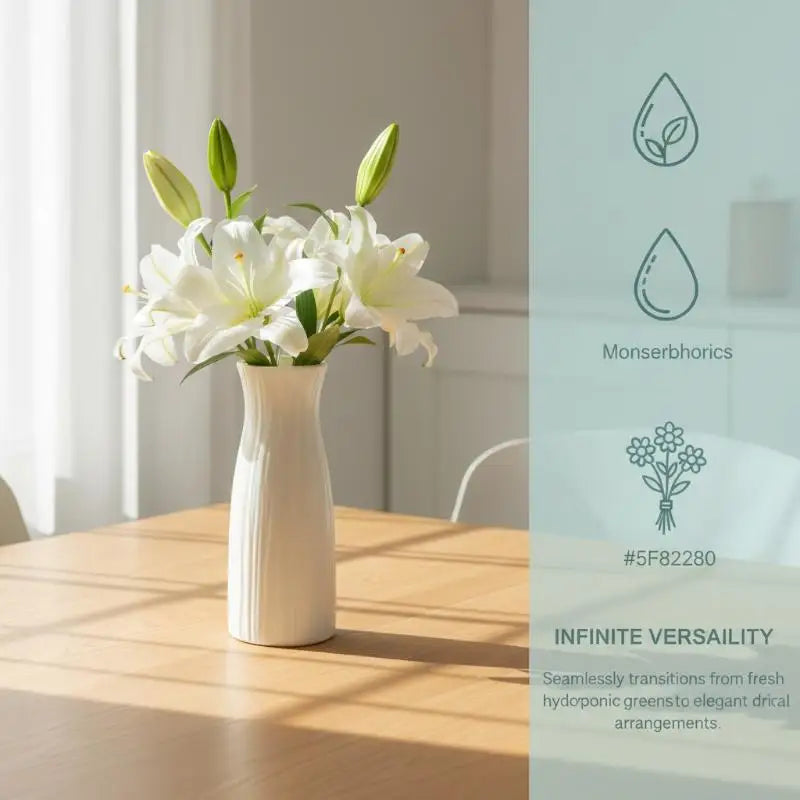 Modern Minimalist Geometric Plastic Flower Pot Dried Flower Vase for Home Living Room Desktop Decor Oasis Select