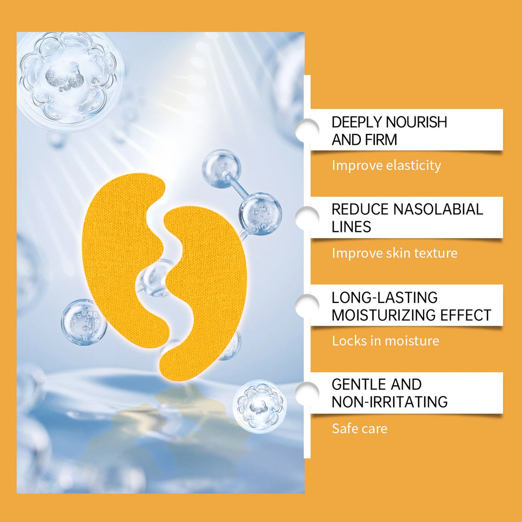 Wrinkle Removal Patch Hyaluronic Nasolabial Folds Face Lifting Sticker Firming Forehead Fine Lines Gel Anti-Aging Collagen Mask Oasis Select