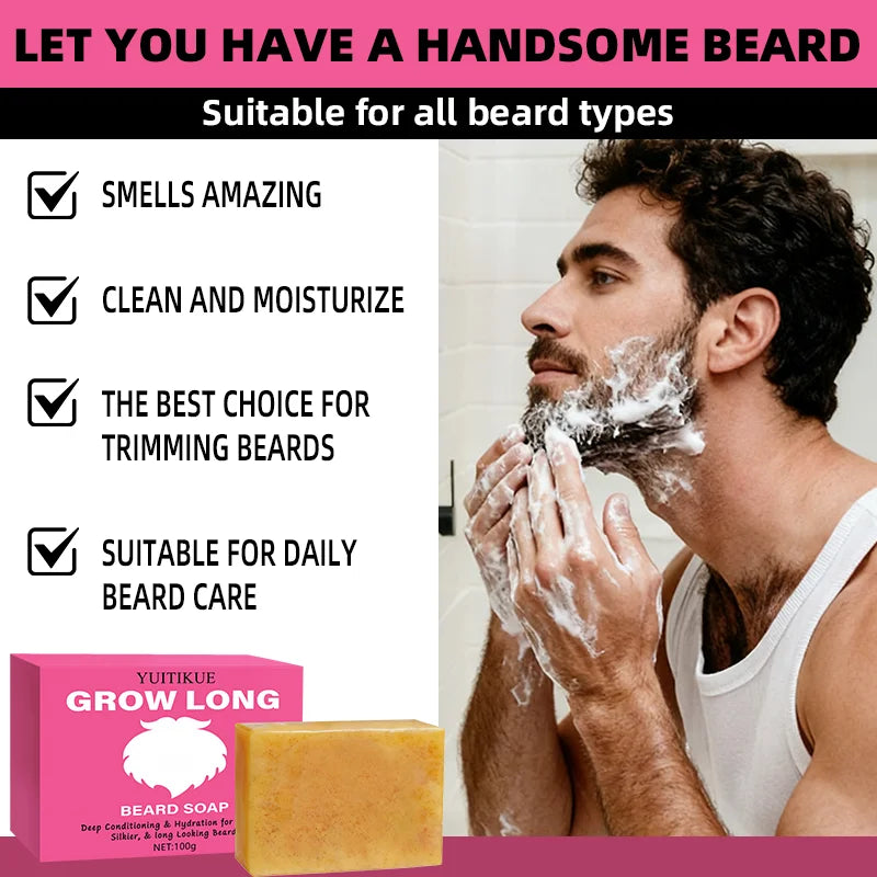 GROW LONG Beard Soap 100g – Moisturize, Cleanse & Condition