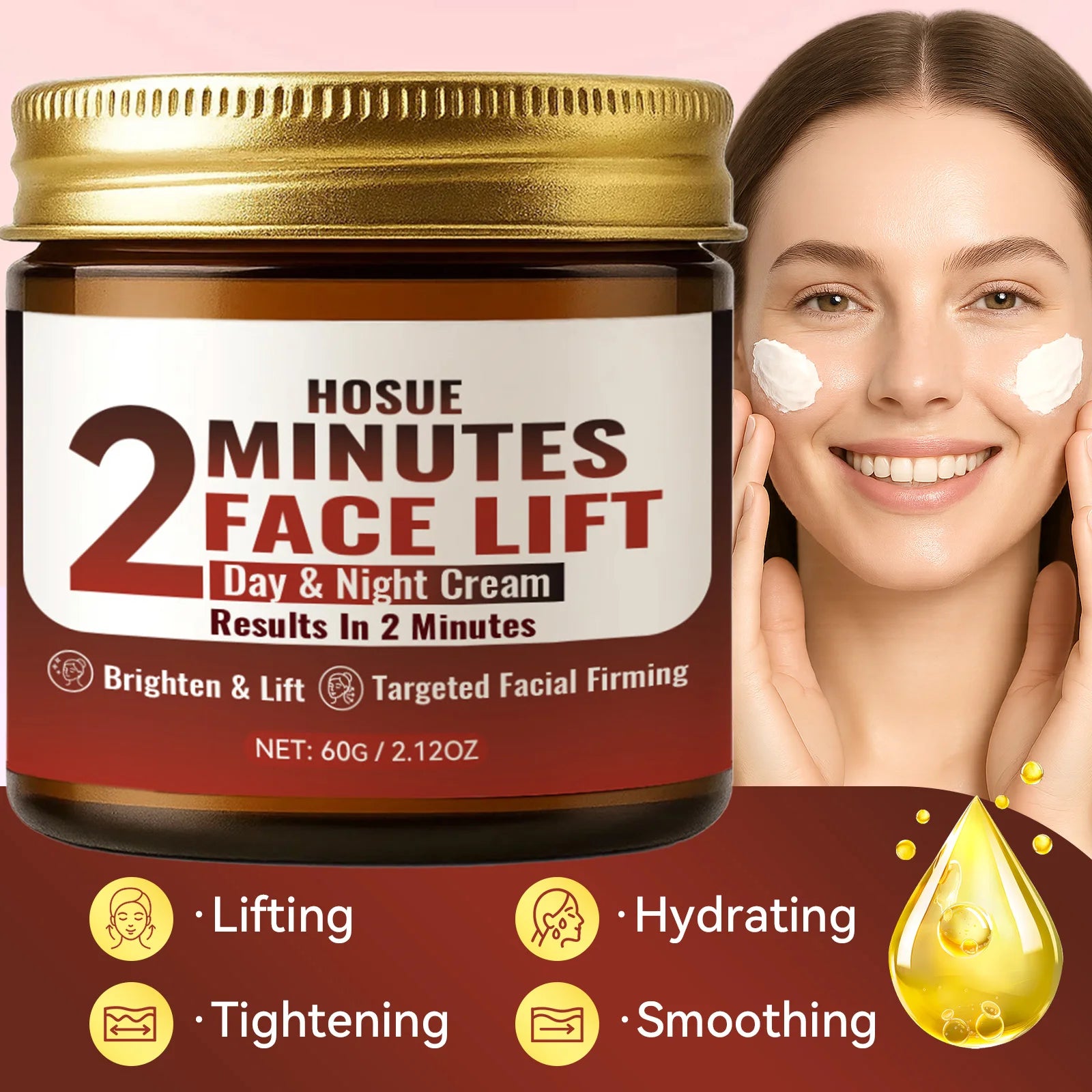 Facial Lift Day & Night Cream – Retinol, Collagen & Hyaluronic Anti-Aging Face Cream Oasis Select