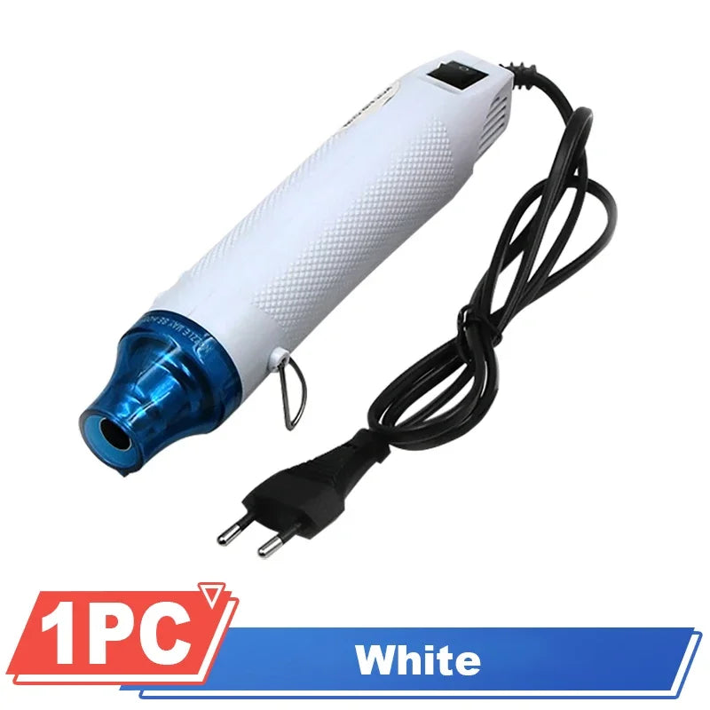 Hot Air Gun 220V Soldering Temperature Blower Gun DIY Crafts Electric Power Hot Dryer Mini Heat Gun For Shrink Tubing Car Wrap Oasis Select White