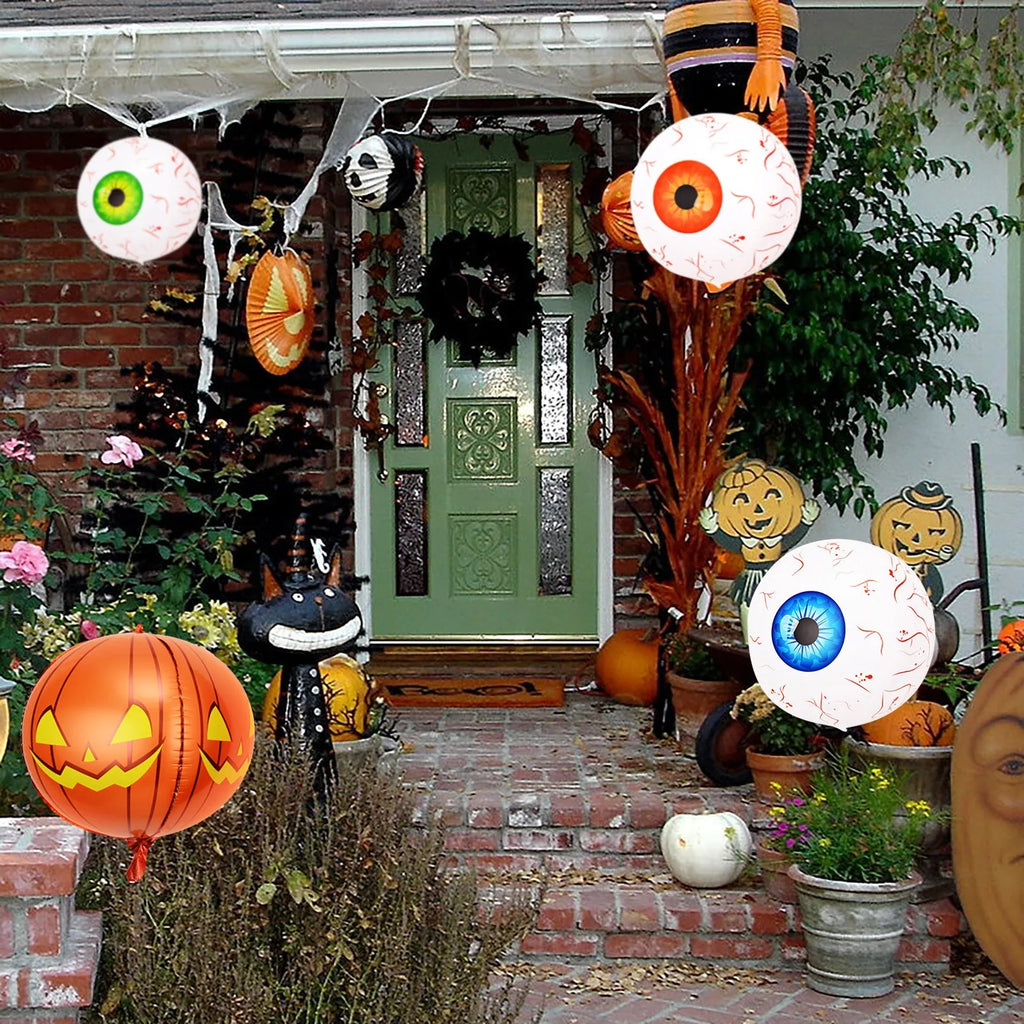55CM/22Inch Halloween decoration balloon horror 4D inflatable eyeball Halloween theme eyeball party home decoration horror props Oasis Select