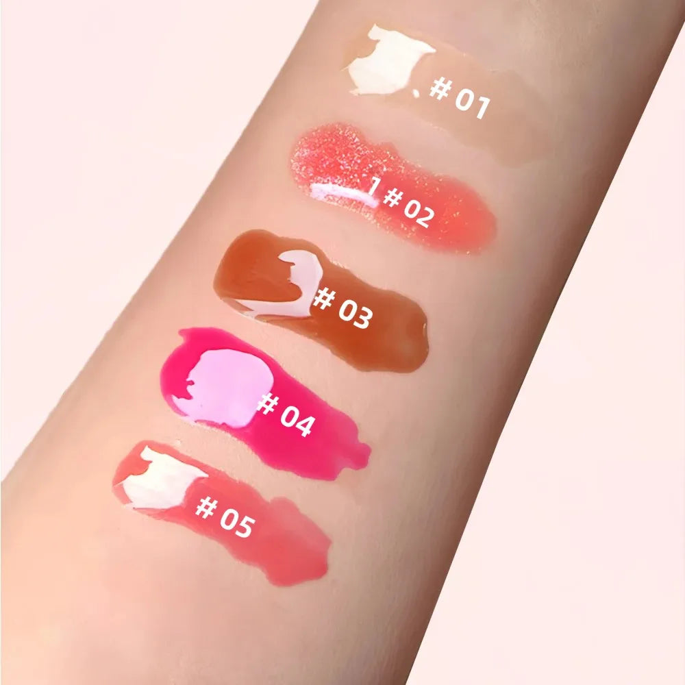 Hydrating Lip Butter Balm Long Lasting Waterproof Non Greasy Oil Gloss Mirror Shine Tint Care 5 Colors Oasis Select