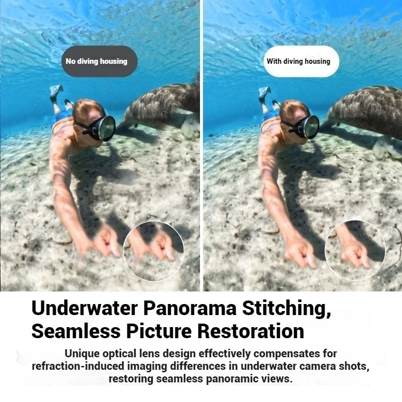 Waterproof Dive Case for Insta360 X5 X4 X3 – 50m Housing