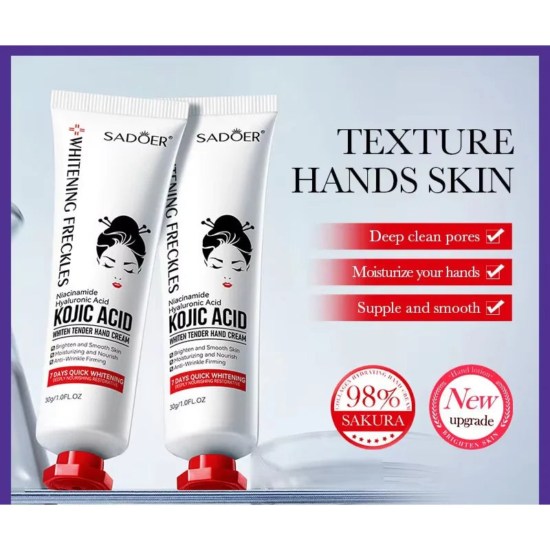 SADOER Kojic Acid Hand Cream – Brightening & Moisturizing Brightening Hand Cream Oasis Select