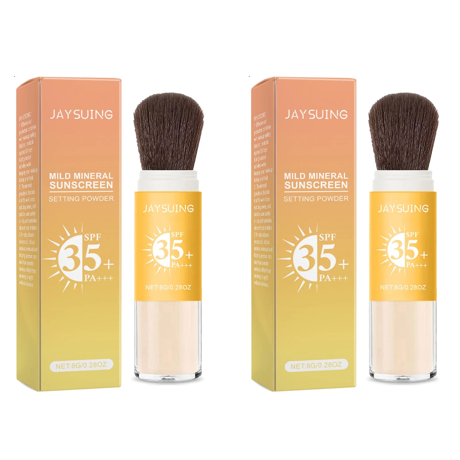 SPF35+ Sunscreen Loose Powder – Matte Oil Control & UV Shield Sunscreen Setting Powder Oasis Select 2 x 8g Boxed