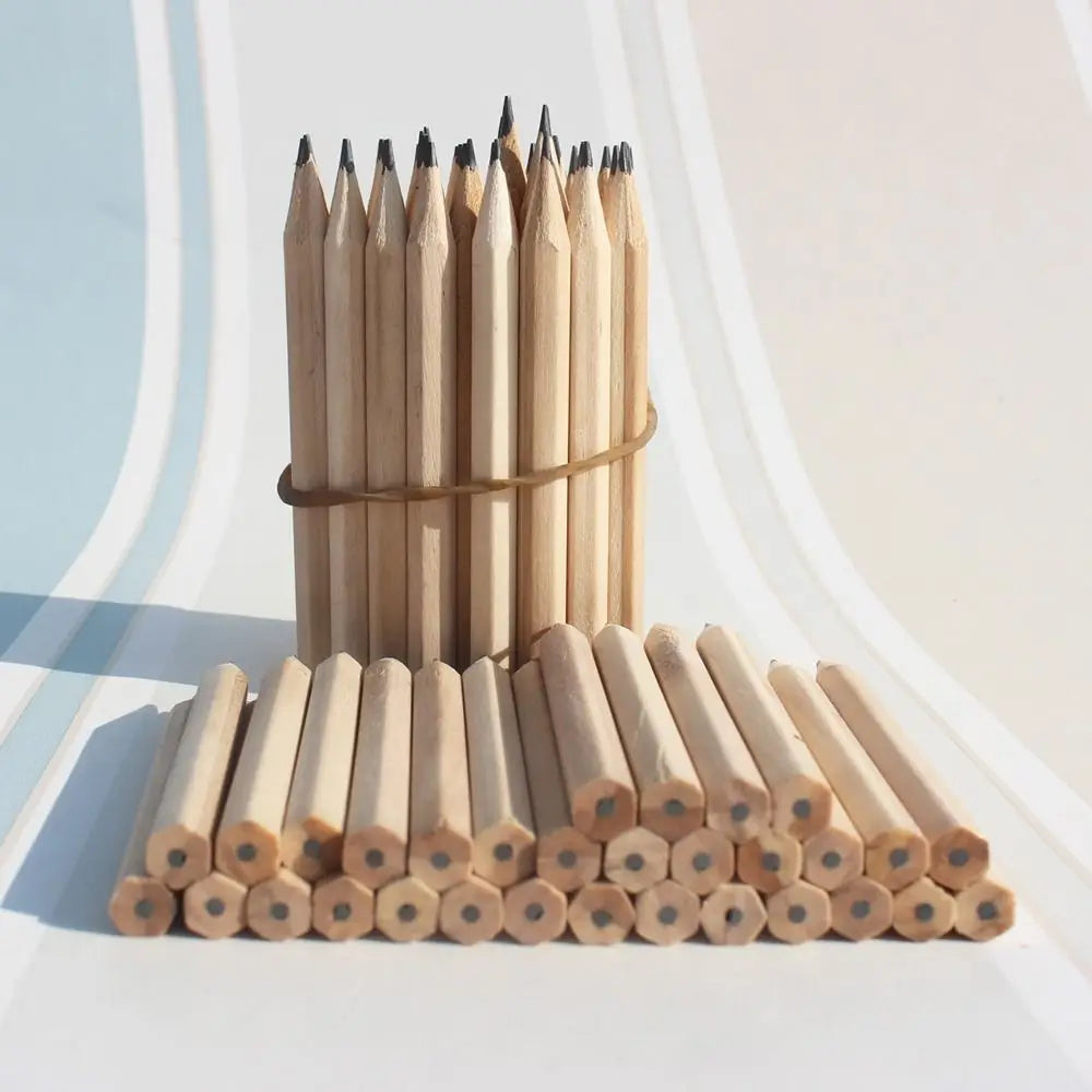 20pcs Mini Short Wood Pencil Simple Black Sketching Pencils Back To School Writing Supplies Stationery Toddler Beginner Grip Oasis Select