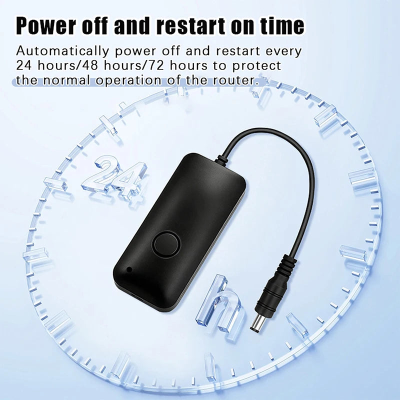 1/2/3 PCS Router Restart Cable Automatic Power-Off Timer With Hours Adjustment For Home Network Efficiency Oasis Select