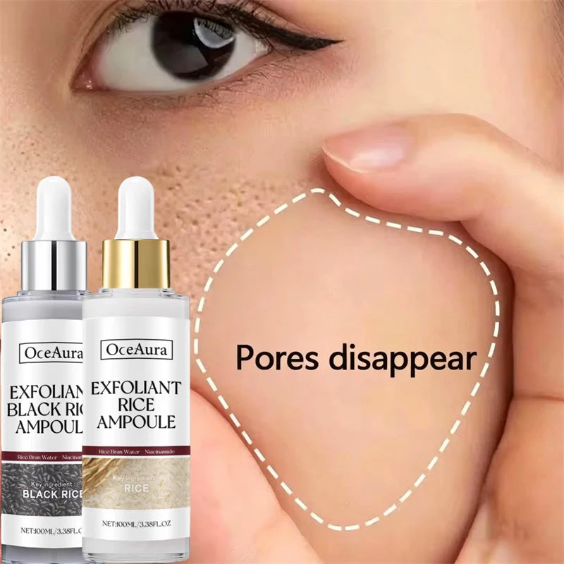 Black & White Rice Exfoliating Brightening Serum – Hyaluronic Acid Brightening Face Serum Oasis Select