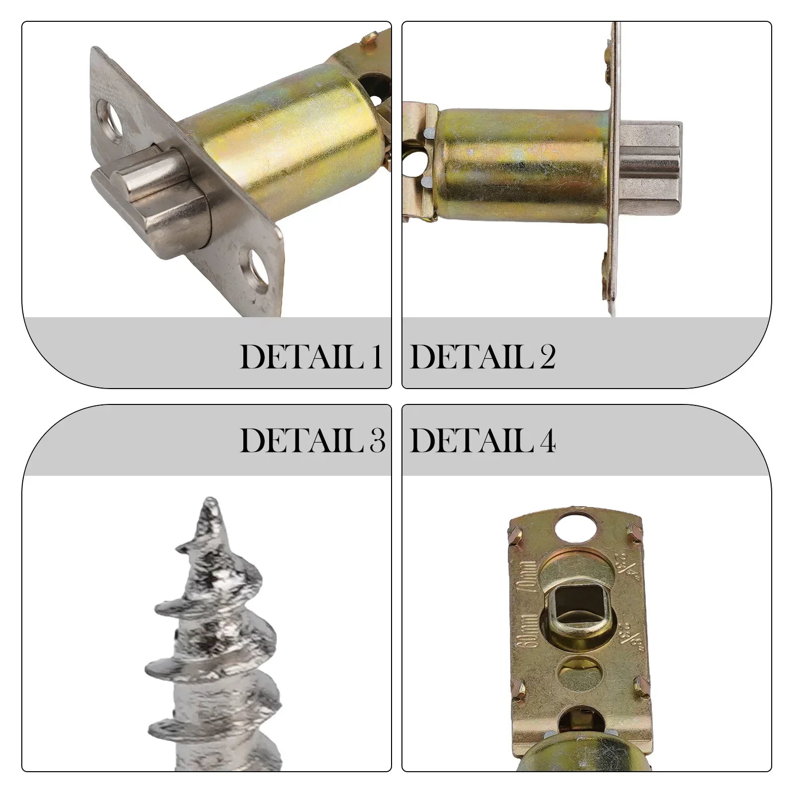 Stainless-steel Internal Bathroom Privacy Door Lock Passage Latch Lockbody Home BATHROOM Supplies Replacement Accessories