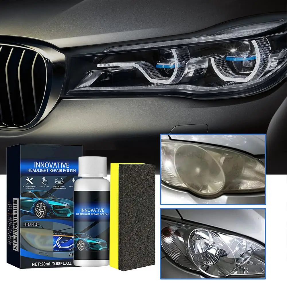 Car Headlight Polish & Restoration Kit – Remove Oxidation
