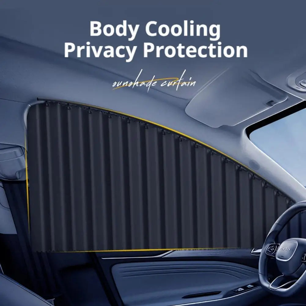 2/4Pcs Car Side Window Sun Shade, Automatic Telescopic Curtain, Foldable Heat Shield, UV Blocking Privacy for Sedan SUV Oasis Select