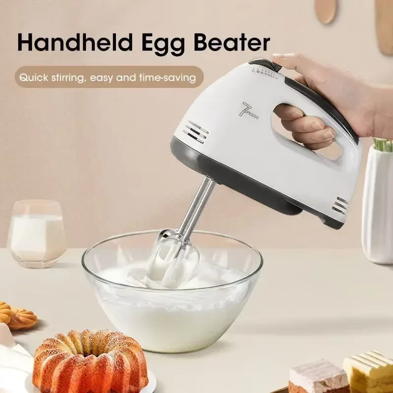 Handheld Electric Egg Beater 7-Speed Mini Automatic Mixer for Egg White And Cream with EU/US Plug Household Kitchen Tool Oasis Select US plug EU