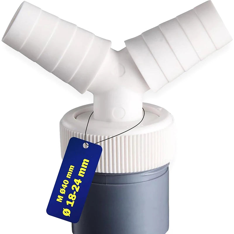 Y-Splitter Drain Adapter for Dishwasher & Washing Machine PVC