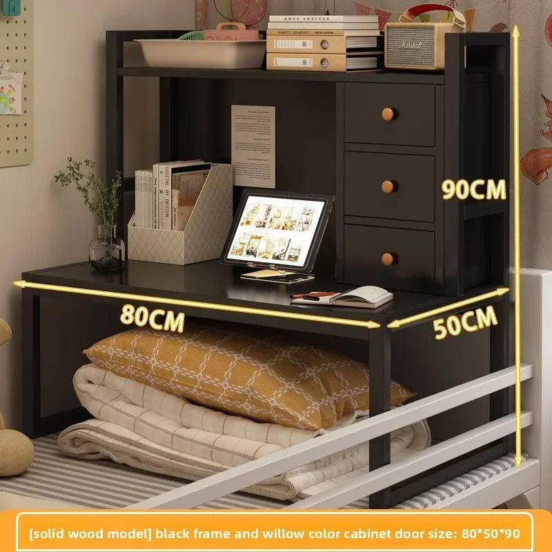Multi-functional Bed Computer Desk Desk Bookshelf Bedside Notebook Table Oasis Select Cabinet door E