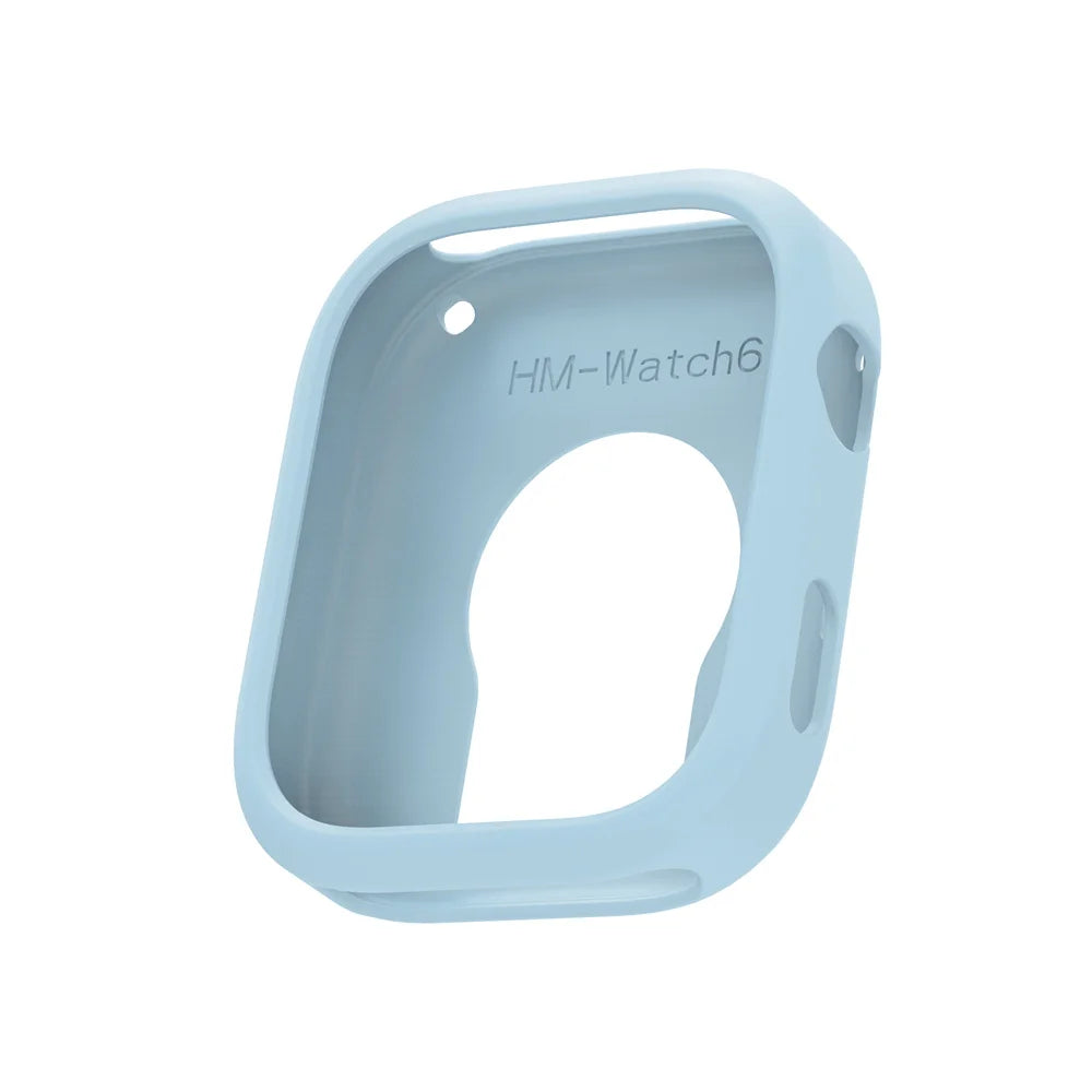 Silicone Case for Redmi Watch 6 – Bumper Shell Protector Smartwatch Protective Case Oasis Select Light Blue