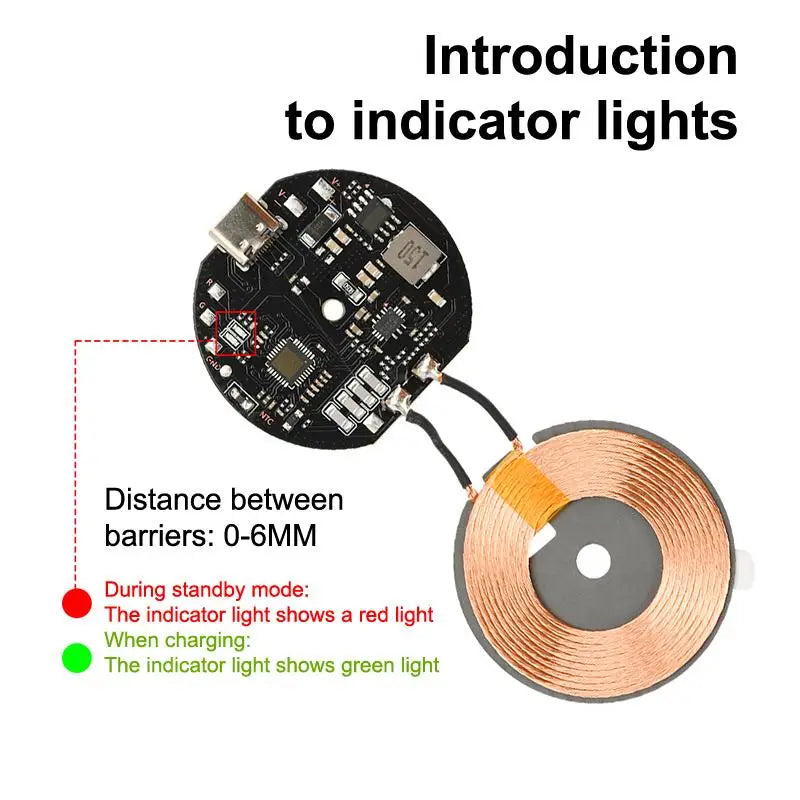 Robust Wireless Charging Module for Vehicle, 12V/24V, Quick Charge Circuit for 20W High Power Phones Oasis Select