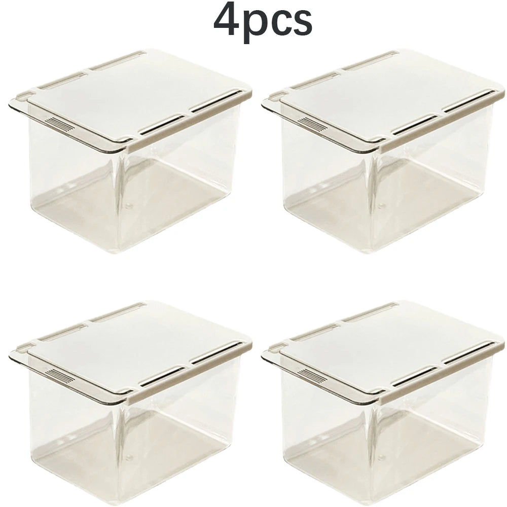 Transparent Bathroom Cotton Stick Makeup Cotton Bathroom Pull-Out Storage Drawer Style Storage Box Under The Mirror Cabinet Oasis Select 4pcs