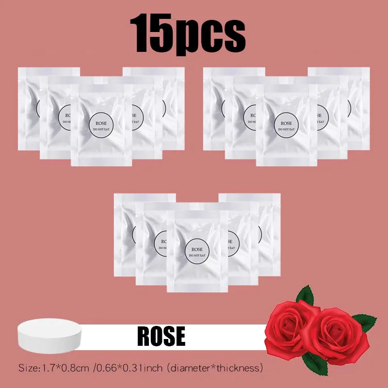 5/10/15/20PCS Car Air Freshener Supplement Solid Fragrance Scent Air Outlet Perfume Refill Tablets Ocean Lemon Lavender Fillers Oasis Select 15Pcs Rose