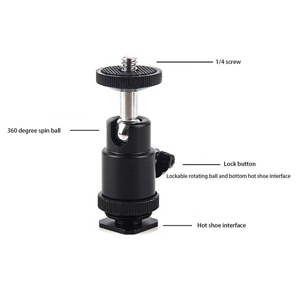 Universal Hot Shoe Phone Clip Holder – 1/4" Screw DSLR Mount