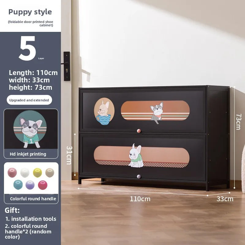Enter the entrance, enter the door, floor-to-ceiling multi-layer door, dustproof shoe rack, simple and large-capacity storage Oasis Select 5-110