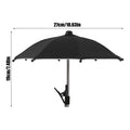 Mobile Phone Holder Sunscreen Umbrella Clip Outdoor Mobile Phone Fixed Umbrella Rain Parasol Mobile Phone Anti-Reflective Oasis Select Black