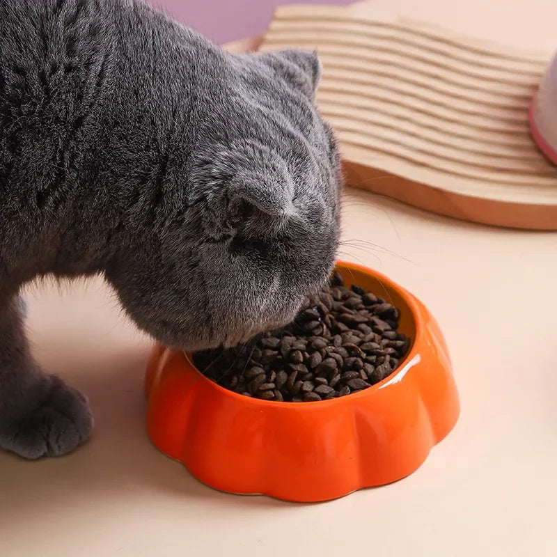 Fruit Pattern Pet Feeding Bowl Cute Strawberry Watermelon Ceramic Bowl Multi-use Food Water Container for Cat and Puppy Oasis Select