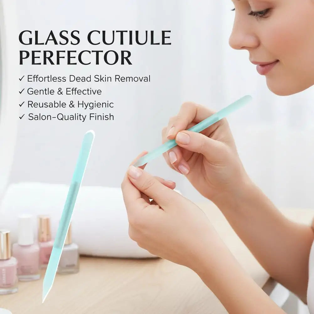 Crystal Cuticle Pusher Dual-Ended Manicure Stick Cuticle Remover Tool Cuticle Pusher Glass File Reusable Cuticle Stick for Nails Oasis Select