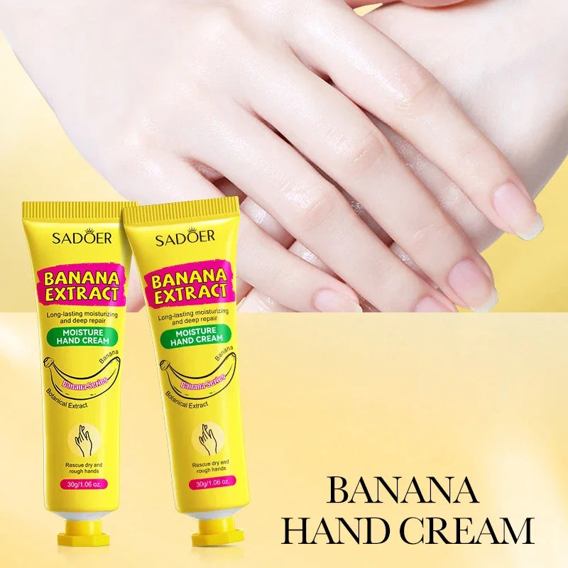 Sadoer Banana Hand Cream – Moisturizing & Brightening Set Hand Cream Set Oasis Select