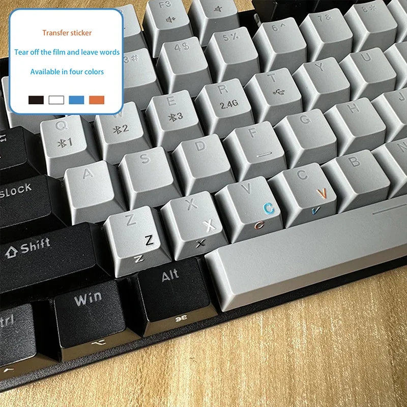 German Tear-Off Film Keyboard Sticker With Tweezers Desktop Laptop Key Sticker Single Film Universal Transparent Sticker Oasis Select