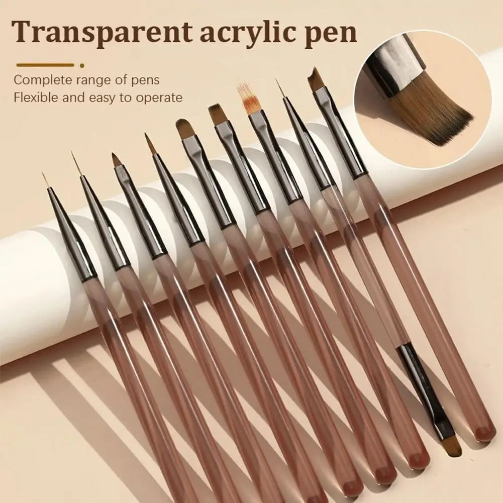 Nail Art Brush Set – Fine Detail, Acrylic & UV Gel Brushes Nail Art Brush Set Oasis Select