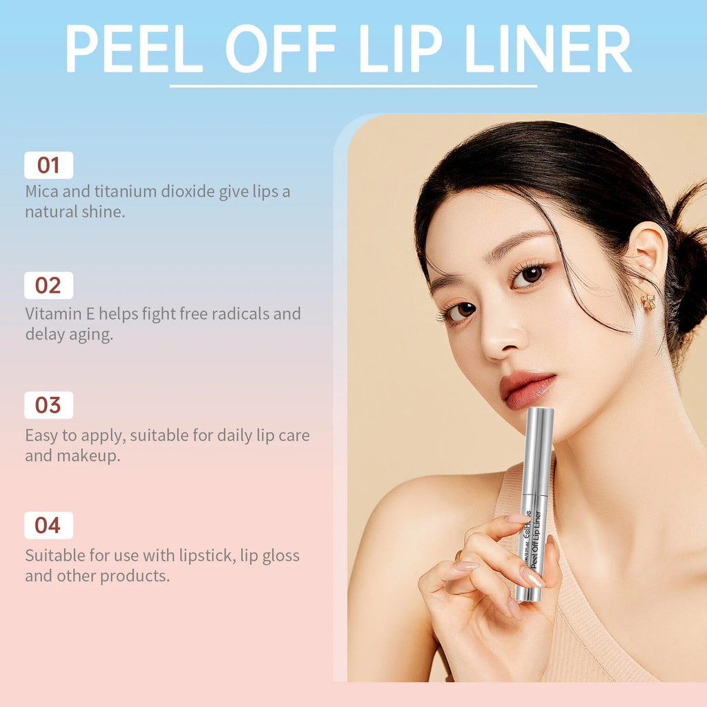 Eelhope Peel-Off Lip Liner – Waterproof Matte Tint Lip Stain Peel-Off Lip Liner Oasis Select