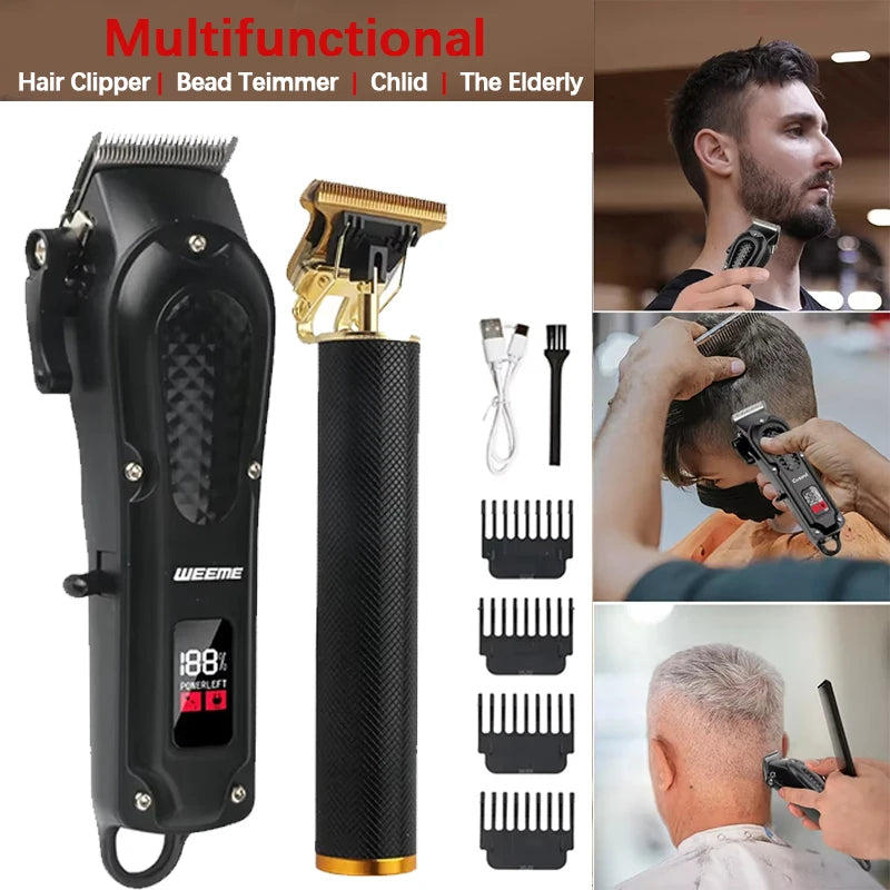WEEME 806-HW Electric Hair Clipper UBS Rechargeable Cordless Beard Trimmer Men Powerful Electric Hair Clipper Trimming Tool Oasis Select