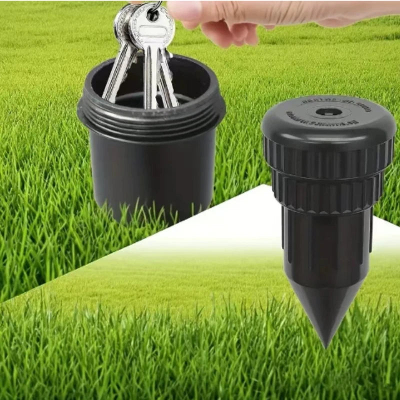 Garden Key Hider, Realistic Underground Watering Can Key Safe, No Battery Needed, Durable Plastic for Outdoor Garden Security Oasis Select black