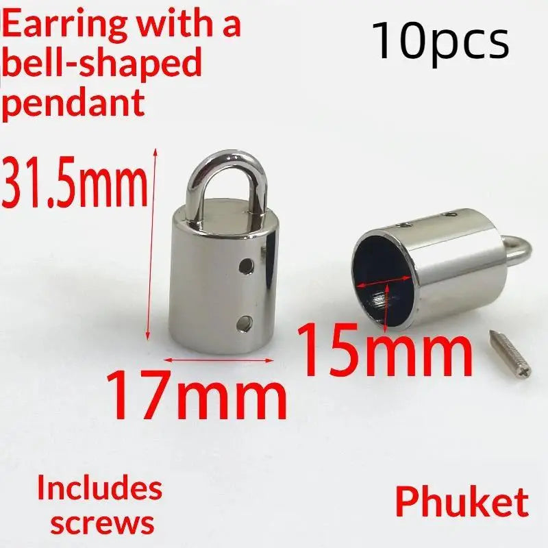 10Pcs 15mm Stainless Steel Cord End Locks | Bag DIY Hardware Craft Hardware Fastener Oasis Select C