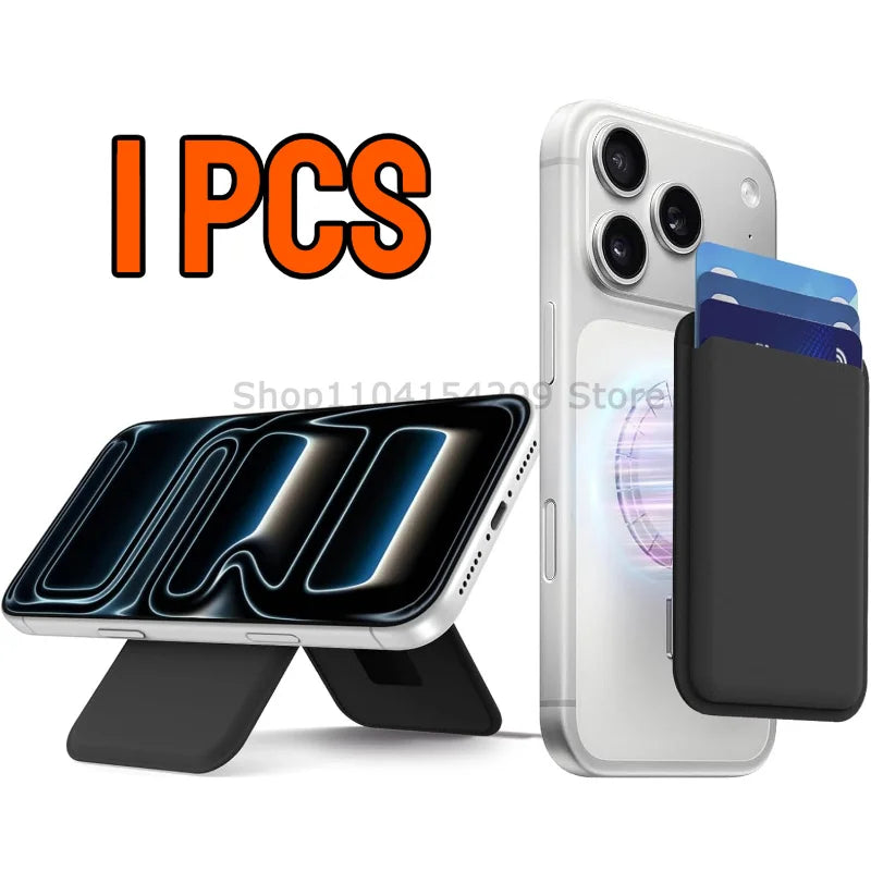 Strong Magnetic Leather Wallet with Hide Stand Case for Magsafe for IPhone 15PM 14 13 Pro Max Mag Safe Card Holder Pocket Cover