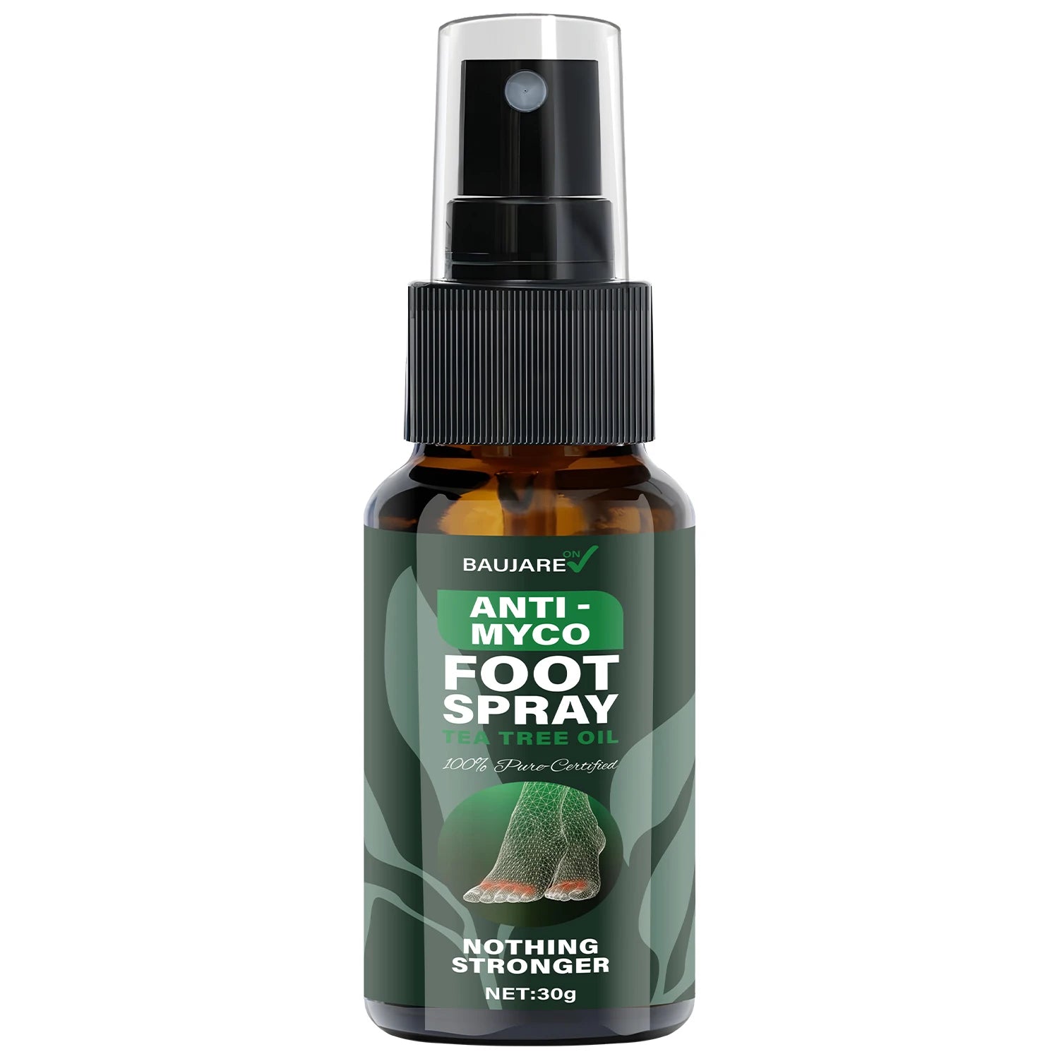 Anti-Fungal Foot Spray with Tea Tree Oil – Moisturizing Formula Foot Care Spray Oasis Select BROWN 30g