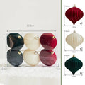 Wine Red Velvet Flocked Christmas Ball Ornaments | Elk Wreath