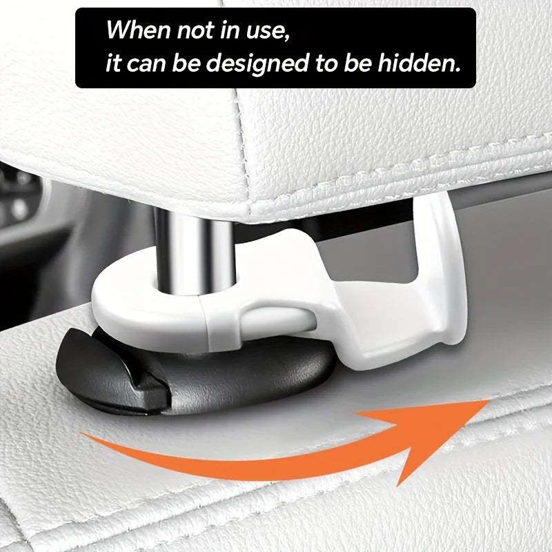 Car Headrest Hooks 2-Pack | Bag & Coat Organizer for Auto