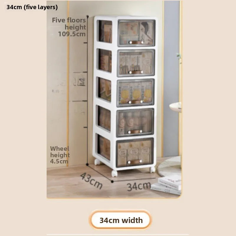 Multi-functional trolley household rack multi-layer removable desk drawer storage cabinet Oasis Select 34cmD