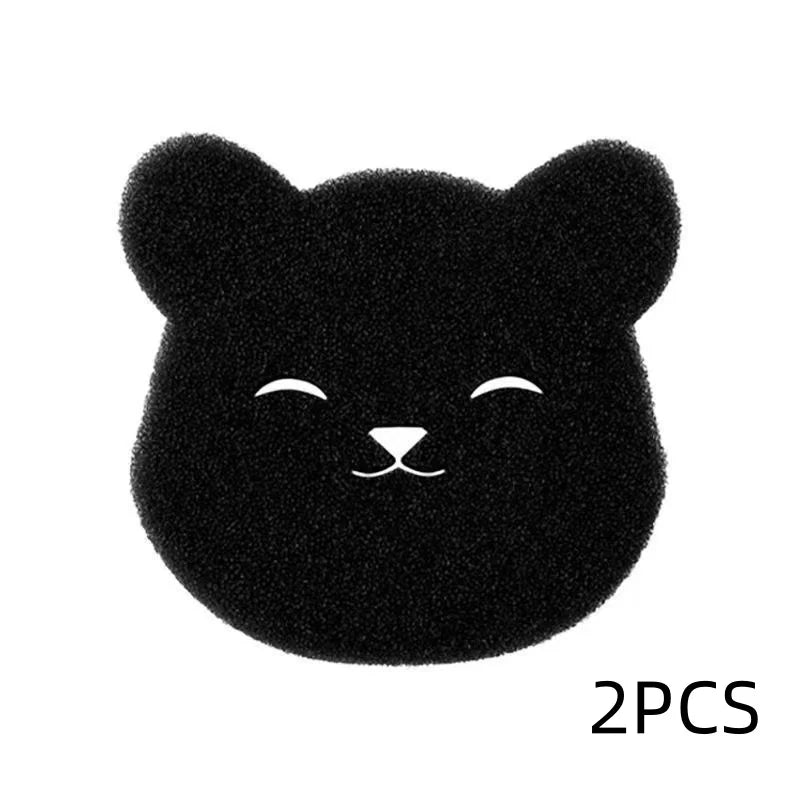 2 /4 Sets Of Household Pet Hair Remover, Machine Washed Bear Sticky Sponge, Reusable, Suitable For Washing Machine, Dryer, Black Oasis Select 2pcs