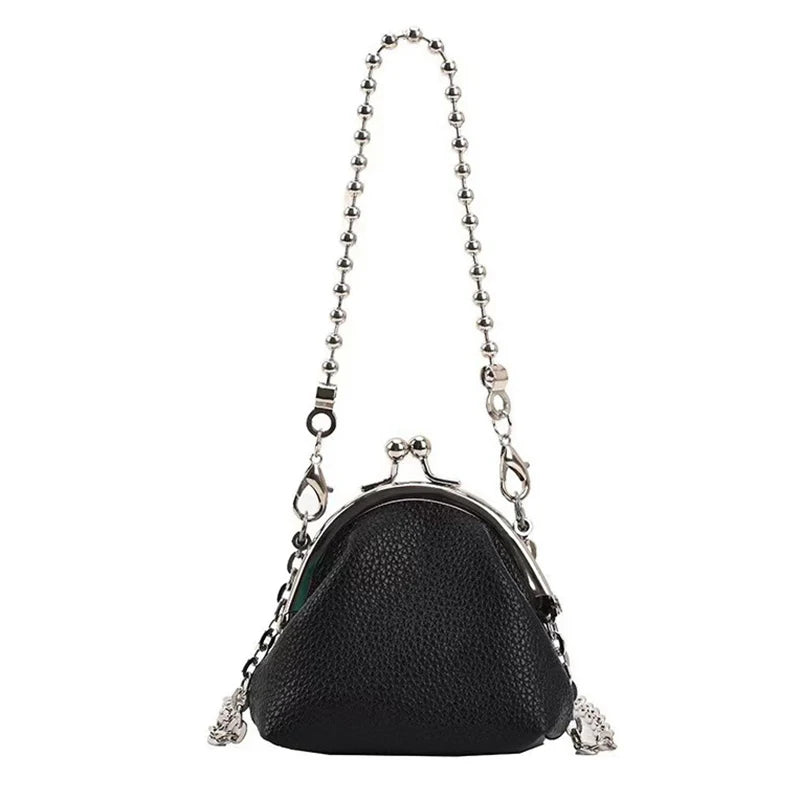 Womens Texture Chain Small Bags Fashion Mini Bags Chain Single Shoulder Crossbody Zero Wallet Small Headphone Evening Bags Oasis Select