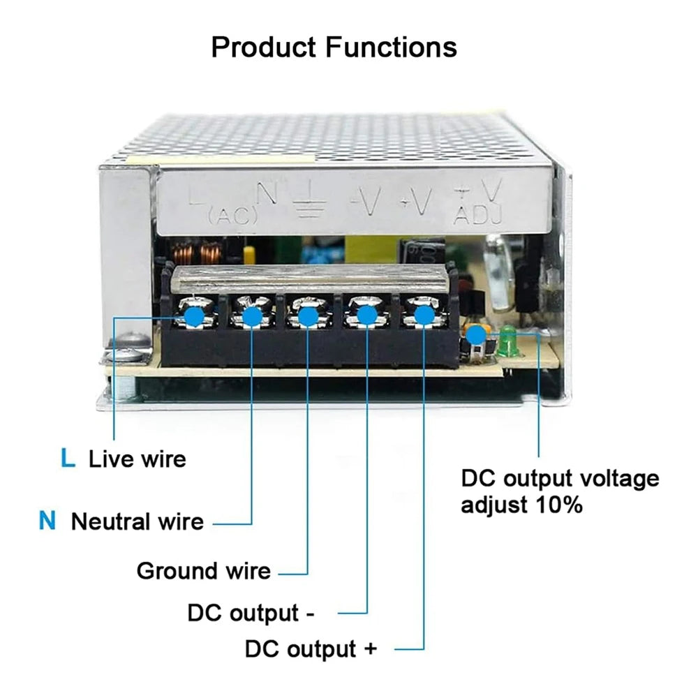 24V Power Supply 400W 500W 600W Power Source Transformer AC 220V 110V TO DC 24V 1A 2A 3A LED Power Supply For LED Strip Oasis Select