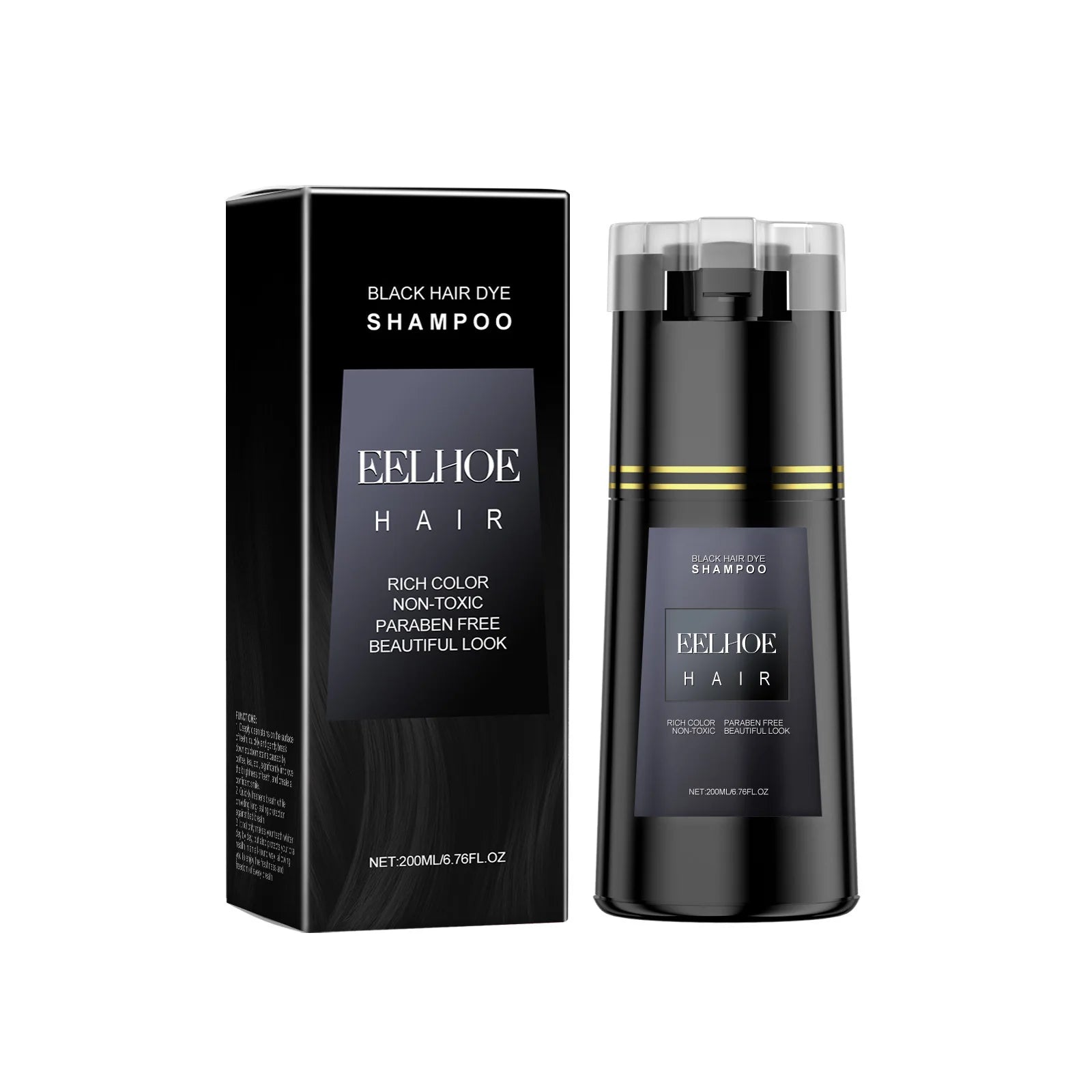EELHOE Ginseng & Black Sesame Hair Darkening Dye Shampoo Hair Dye Shampoo Oasis Select black 200ml